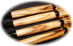 Olivewood Pens Closeup - Click To View Larger